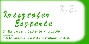 krisztofer eszterle business card